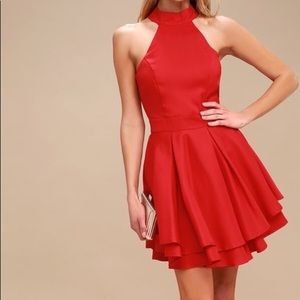 Lulu’s Red Skater Dress